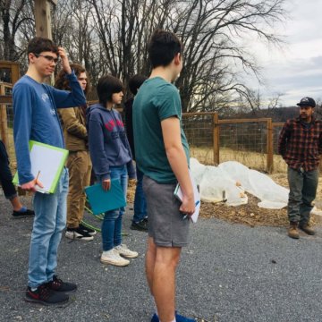 Environmental Science Class visits Garden Variety harvests Class Trip