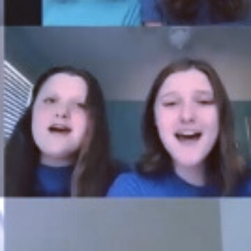 Stella B and sister Molly singing Stella B RVCT Choir