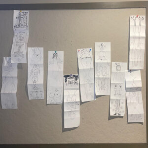 Printmaking class exercise - Exquisite Corpse