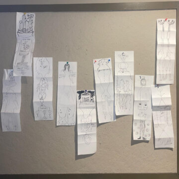 Printmaking class exercise - Exquisite Corpse Printmaking class exercise - Exquisite Corpse