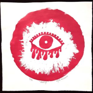 Ayla M. - "Redeye", silkscreen Printmaking Final Projects