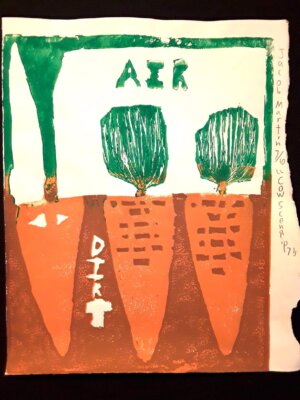 Jacob M. - "Cow Scenario 17" , relief Printmaking Final Projects