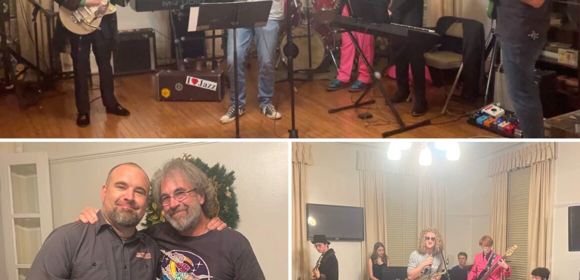 Former Band teacher joins the band for a song