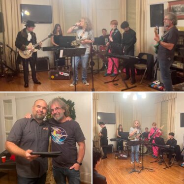 Former Band teacher joins the band for a song