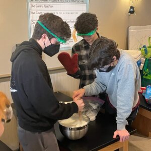 Chem Class Ice Cream - 15 The chemistry class makes ice cream using dry ice.