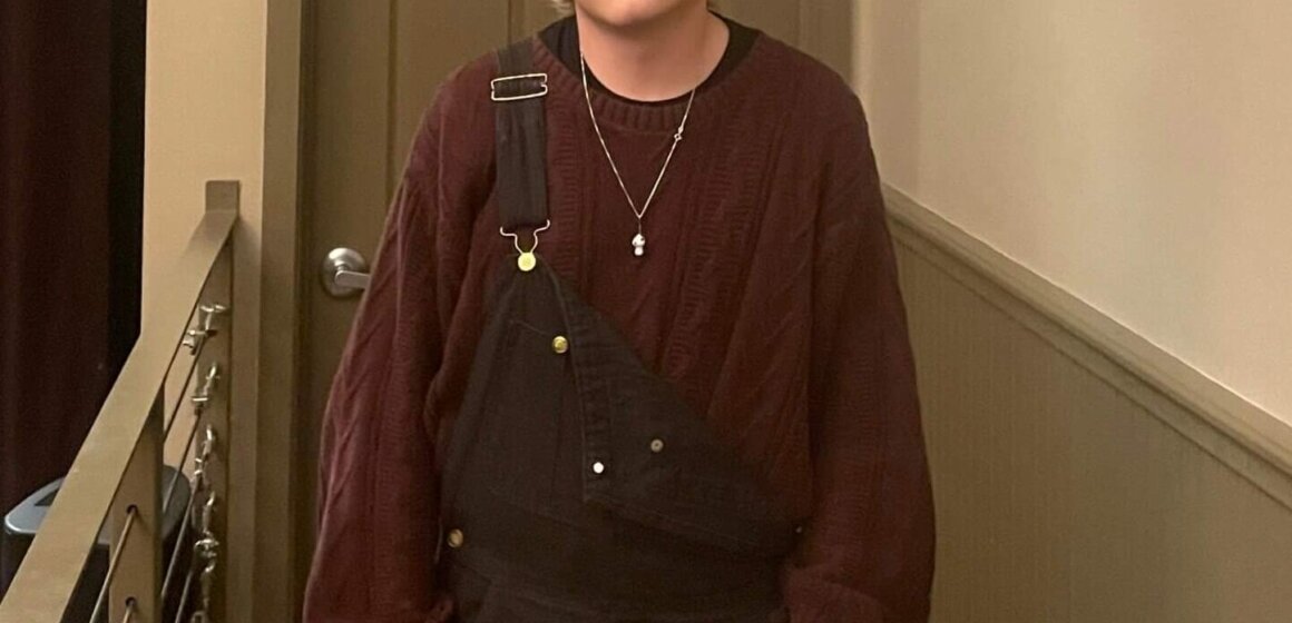 Henry is so happy to be back at CHS for “100 Dresses,” where he worked on our lighting