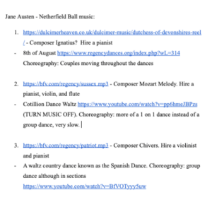 Jane Austen (Group 5) - 3 Jane Austen Ball