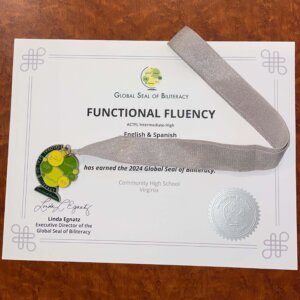 Global Seal of Biliteracy certificate