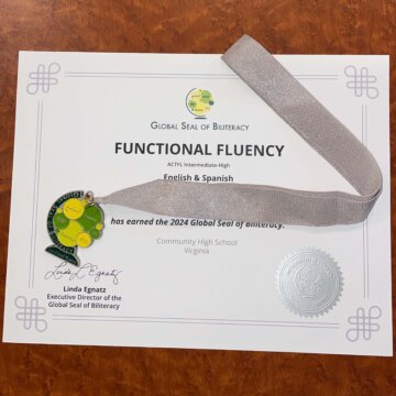 Biliteracy Global Seal of Biliteracy certificate