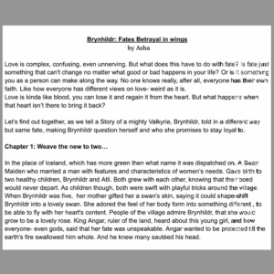 Asha C. - Brynhildr Fates Betrayal in Wings a short story Asha C. - Brynhildr Fates Betrayal in Wings a short story