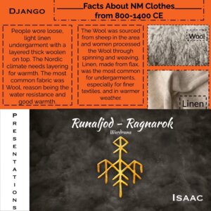 Django M - Norse Clothing 800-1400 CE Presentation & Isaac M. - Runaljod Presentation Django M - Norse Clothing 800-1400 CE Presentation & Isaac M. - Runaljod Presentation