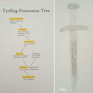 Elan C. - Tyrfing Possession Tree and creative interpretation in graphite on paper Elan C. - Tyrfing Possession Tree and creative interpretation in graphite on paper