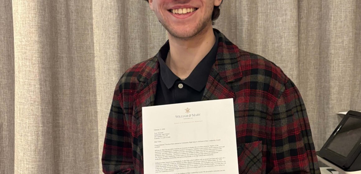 Tyler with his certificate